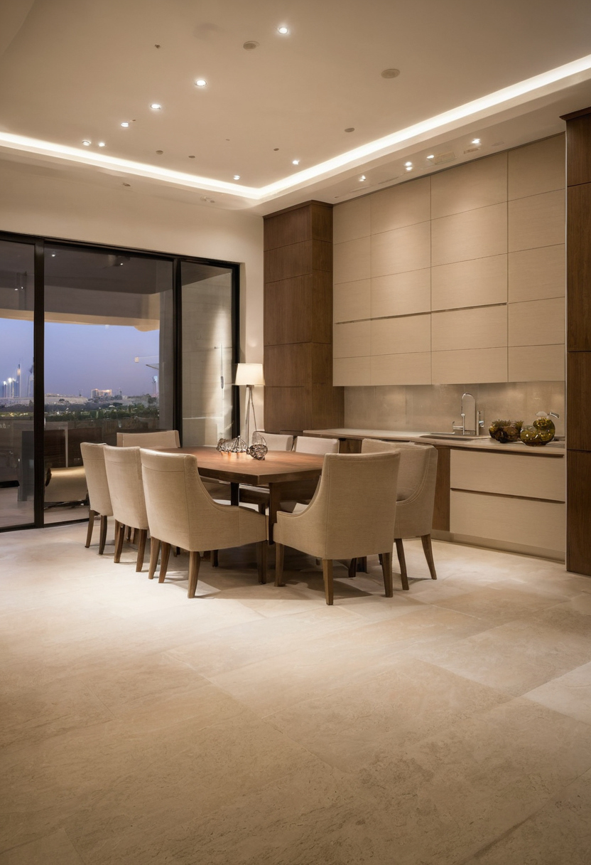 What should a Dubai villa owner confirm about AC replacement before ceiling design is frozen shown in a luxury residential interior
